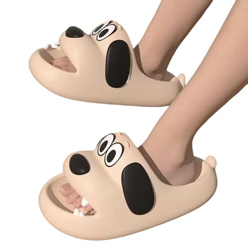 YLXCKGS Flip-Flops Süße Frauenhäuser-Hausschuhe Cartoon Eva Nonrutsche Badezimmerschuhe Für Frauen Slipper Kinder Sandalen Flip-Flops-Beige-44-45 (Fit43-44) von YLXCKGS