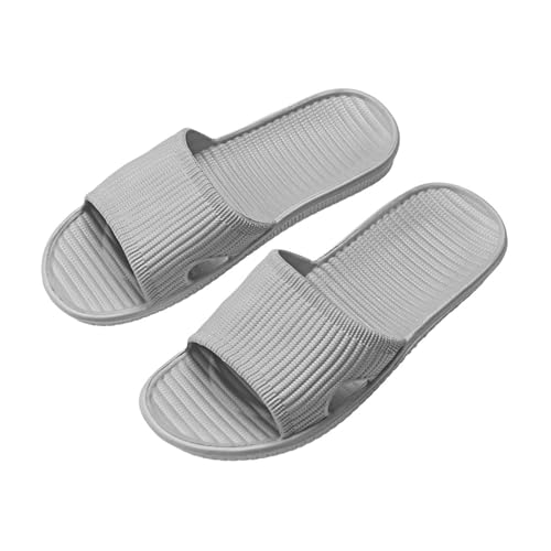 YLXCKGS Flip-Flops Weiche Streifen Dusche Bad Hausschuhe Männer Flip-Flops Damen Sandalen Sommer Schuhe-Grau-42-43 von YLXCKGS