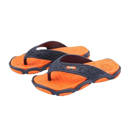 YLXCKGS Sandalen Damen Sommer Modemenschen Pantoffeln Leichte Sandalen Sommer Casual Flip Flops-Blau Orange-40 von YLXCKGS