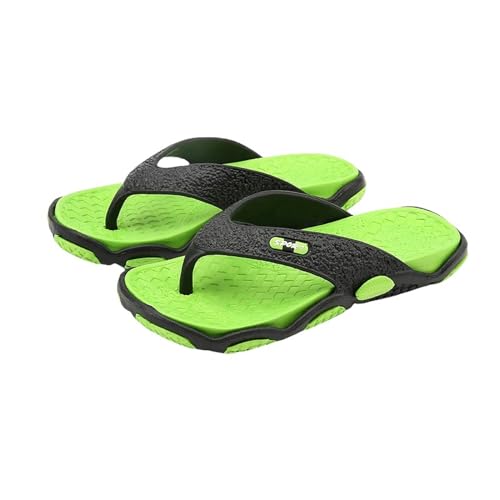 YLXCKGS Sandalen Damen Sommer Modemenschen Pantoffeln Leichte Sandalen Sommer Casual Flip Flops-Schwarz Grün-42 von YLXCKGS