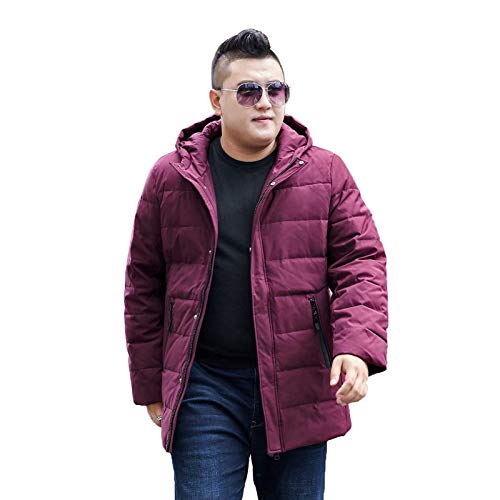 YLXD Große Herren Daunen mit Kapuze isolierte Daunenjacke Outdoor-Jacke, Winter warm gepolsterter Puffermantel Parka für Winter Camping, Reisen und Wandern A,11XL von YLXD