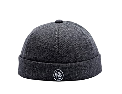 YLfly Kinder Docker Cap Seemannsmütze Beanie Hut Jungen Mütze Kappe(Dunkelgrau) von YLfly