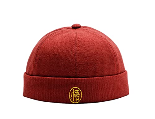 YLfly Kinder Docker Cap Seemannsmütze Beanie Hut Jungen Mütze Kappe(Rot) von YLfly