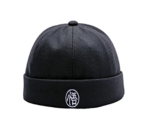 YLfly Kinder Docker Cap Seemannsmütze Beanie Hut Jungen Mütze Kappe(Schwarz) von YLfly