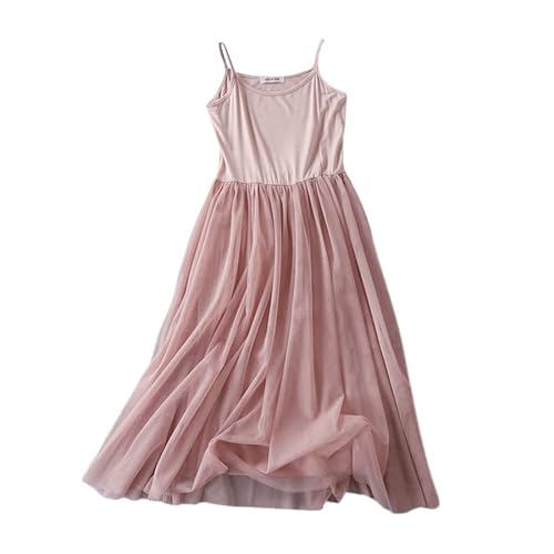 YM YOUMU Damen Tüll Slip Midi Kleid Extender Mesh Layer Camisole Slip für Unterkleid, Cami-rosa, Einheitsgröße von YM YOUMU