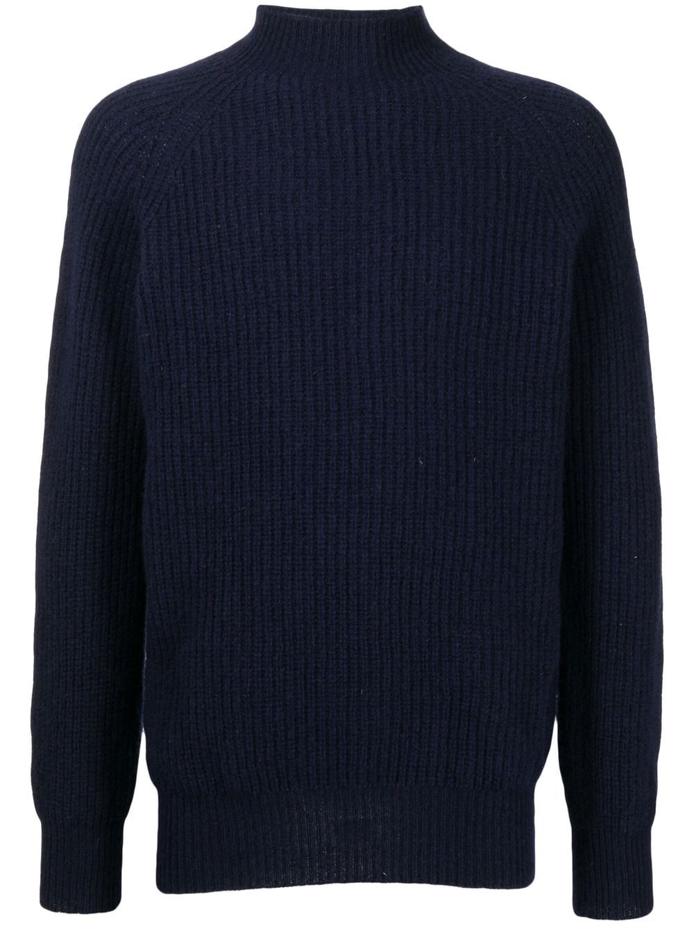 YMC Gerippter Pullover mit Stehkragen - Blau von YMC