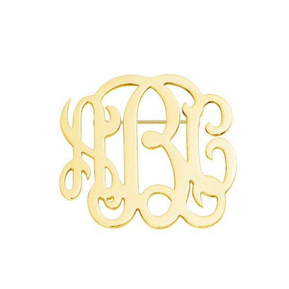 1 Zoll Bis 3 Initialen Brosche Aus 18K Gelb Gold Vergoldetem 925 Sterling Silber - Name Hochzeit Pin Nickelfrei 1 Zoll Bis 3 Initialen Brosche Aus 18K Gelb Gold Vergoldetem 925 Sterling Silber - Name Hochzeit Pin Nickelfrei von YMCpersonalization