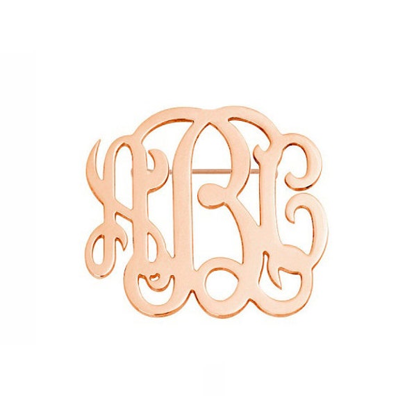 1 Zoll Bis 3 Initialen Brosche Aus 18K Rose Gold Vergoldetem 925 Sterlingsilber - Namenspin Hochzeitsbrosche Nickelfrei 1 Zoll Bis 3 Initialen Brosche Aus 18K Rose Gold Vergoldetem 925 Sterlingsilber - Namenspin Hochzeitsbrosche Nickelfrei von YMCpersonalization