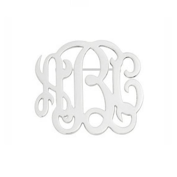 3 Initialen Monogramm Brosche 1 - Inch Silber Mit in 925 Sterling Name Hochzeit Pin Nickelfrei 3 Initialen Monogramm Brosche 1 - Inch Silber Mit in 925 Sterling Name Hochzeit Pin Nickelfrei von YMCpersonalization