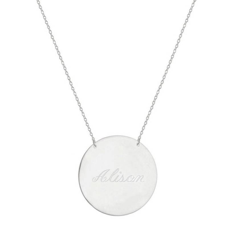 Gravur Beliebiger Name 1" Monogramm Halskette - Personalisierte Silber in 925 Sterling Nickelfrei von YMCpersonalization