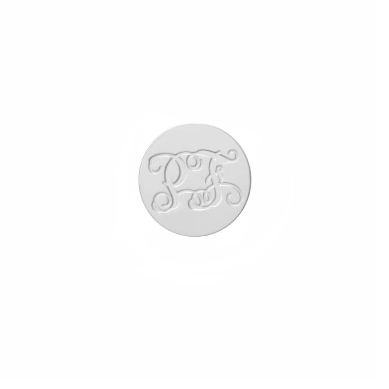 Initialien Scheiben Monogramm Brosche - 2, 5cm Bis 3cm Jegliche Initial Silber Aus 925 Sterling Namenspin Nickelfrei von YMCpersonalization