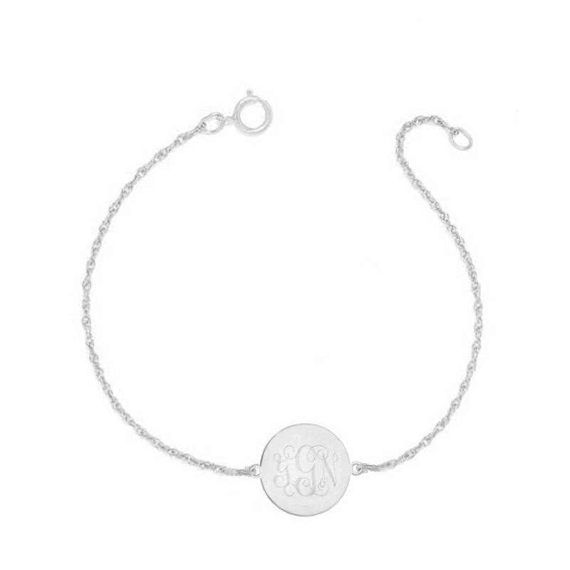 Personalisiertes Goldenes Monogramm Armband - 1/2 "Benutzerdefinierte 3 Initialen Verbindungsarmband, Anfangsmonogramm Aus 925Er Silber, Nickelfrei von YMCpersonalization