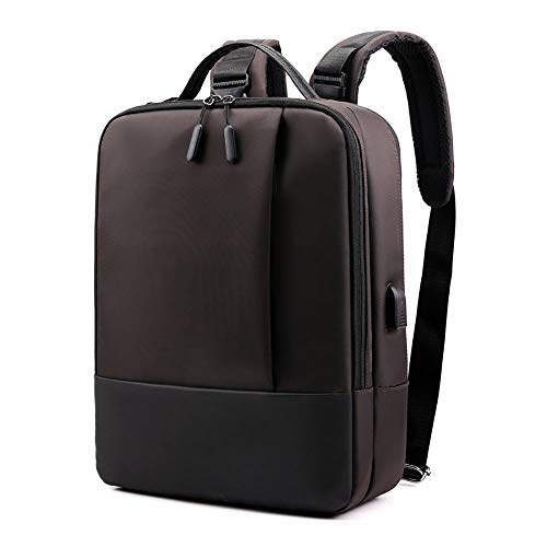 YMZ Multifunktionale Computertasche mit USB-Ladeanschluss für Damen und Herren, Studenten, Outdoor-Reiserucksack (schwarz), braun, Einheitsgröße, Reiserucksäcke von YMZ