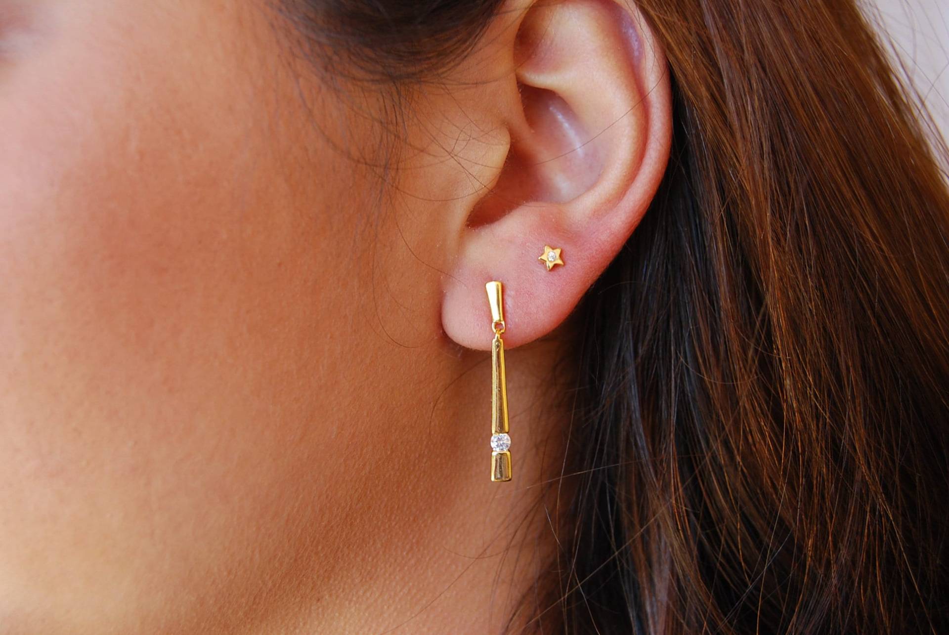 Zierliche Cz Ohrringe, Sterling Silber 925 Lange Ohrringe Zierliche Cz Ohrringe, Sterling Silber 925 Lange Ohrringe von YNEDAJEWELS