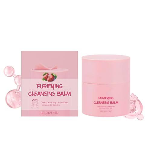 Erdbeer-Reinigungsbalsam – Schnell emulgierend, frischer Duft, All-in-One-Make-up-Entferner, 50 ml von YNGWVHKET