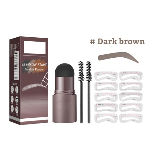 Professioneller Augenbrauenstift für die perfekte Brauenform – Erhältlich in 4 Farben, 10 anpassbaren Schablonen und 2 Pinseln | Sanfte, hypoallergene Formel, geeignet für empfindliche Haut von YNGWVHKET