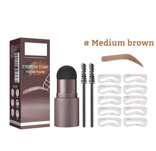 Professioneller Augenbrauenstift für die perfekte Brauenform – Erhältlich in 4 Farben, 10 anpassbaren Schablonen und 2 Pinseln | Sanfte, hypoallergene Formel, geeignet für empfindliche Haut von YNGWVHKET