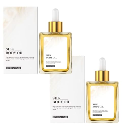 Seiden-Körperöl | 30 ml Mehrzweck-Pflegeöl | Zieht schnell ein, spendet Feuchtigkeit und verleiht einen strahlenden Teint, für alle Hauttypen geeignet. von YNGWVHKET