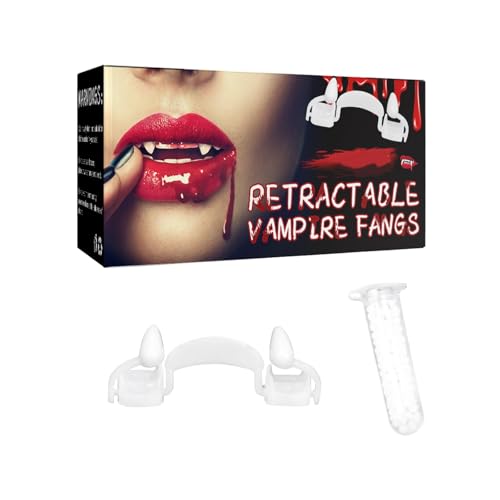 Vampirzähne-Set für Kinder – Lustige Pop-Up-Reißzähne mit sicherem Gel, perfekt als Halloween-Kostümzubehör für Kinder und Rollenspiele für Anfänger von YNGWVHKET