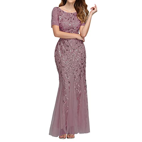 Weihnachten Kleid Damen Schwarzes One Shoulder Backless Ballkleider Lang Loose Fit Wickelkleid Herbst Kleider Damen Für Teenager Mädchen Picknick von YNIEIAA