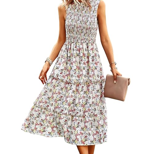 YNIQUE Sommerkleider Damen Shiffon Boho Lange Kleid 2023 Partykleid Elegant Maxikleid Blumenkleid Abendkleid für Hochzeitsgäste von YNIQUE