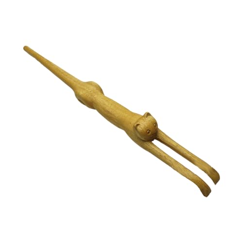 YNPQTDS 45cm Rckenkratzer Körperkratzer Katzenform Rückenkratzer Holz Back Scratcher Mit Langem Griff Körperentspannung Heimgebrauch Für Erwachsene Kinder von YNPQTDS
