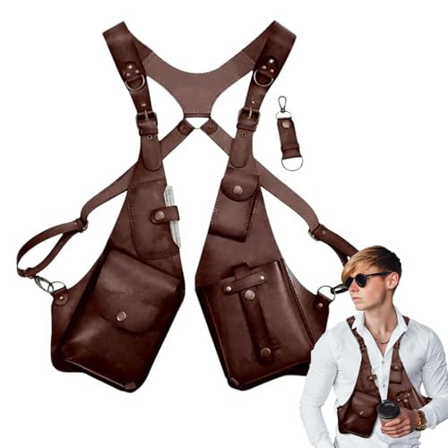 YNPQTDS Anti-Diebstahl-Geschirr aus Leder,Anti-Diebstahl-Geschirr - Doppelte Schultertasche Mittelalter Cosplay | Unterarm-Umhängetasche, verstellbare Riemen-Geldbörse, Schultergürtel-Handy-Geldbörse, YNPQTDS Anti-Diebstahl-Geschirr aus Leder,Anti-Diebstahl-Geschirr - Doppelte Schultertasche Mittelalter Cosplay | Unterarm-Umhängetasche, verstellbare Riemen-Geldbörse, Schultergürtel-Handy-Geldbörse, von YNPQTDS