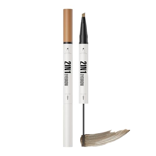 YNPQTDS Augenbrauenstift | 2-in-1 Doppelendiger Füllerstift Für Augenbrauen - Schweißfest Wasserdicht Für Besondere Anlässe von YNPQTDS