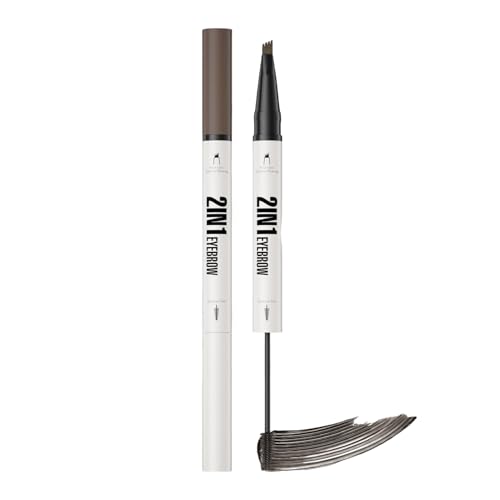 YNPQTDS Flüssiger Augenbrauenstift - Feinspitziger Augenbrauenfüllstift Mit Integriertem Pinsel | Wasserfester Langhaltender Stift Mit Verschmierungsschutz Für Damen von YNPQTDS