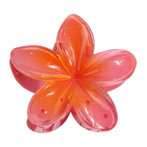 YNPQTDS Hawaii-Blumen-Haarklammern 8 X 4 X 8 Cm Blumen Spange Bunt Hawaii Blumenklammern Harz Blumen-Haarklammern Dünnes Dickes Haar Für Frauen Rutschfeste Hibiskus-Haarspangen Haar-Accessoire von YNPQTDS