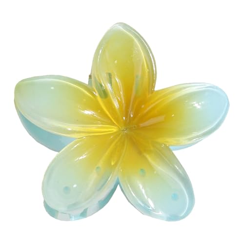 YNPQTDS Hawaii-Blumen-Haarklammern 8 X 4 X 8 Cm Blumen Spange Bunt Hawaii Blumenklammern Harz Blumen-Haarklammern Dünnes Dickes Haar Für Frauen Rutschfeste Hibiskus-Haarspangen Haar-Accessoire von YNPQTDS