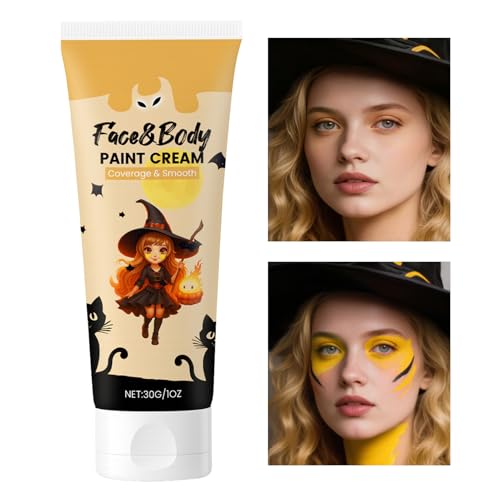 YNPQTDS Körperfarbe,Große Tube Wasserbasierte Körperbemalung - Langanhaltende Schminke Kostümzubehör für Erwachsene Kinder Cosplay Halloween Party Theater Weihnachten Zombie Skelett Vampir | Geeignet von YNPQTDS