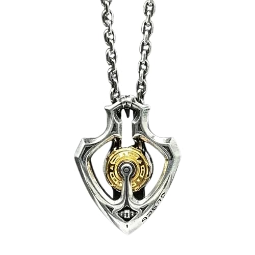 YNPQTDS Retro Punk Gear Halskette, Steampunk Rotierende Gear Halskette, Mechanisch Drehbare Getriebe Anhänger Halskette, Mechanisch Rotierende Getriebe Anhänger Halskette, Coole Punk Halskette von YNPQTDS