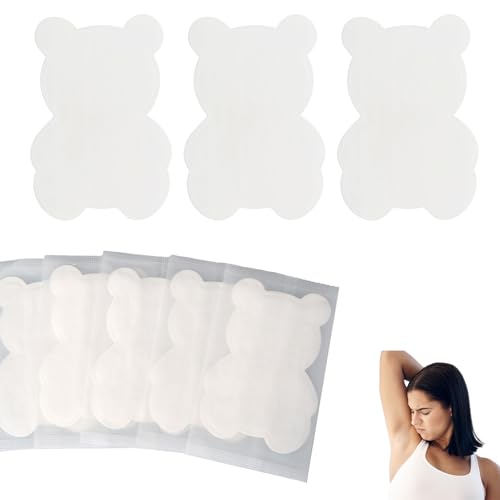 30 Stück Bär Achsel Schweiß Pads,Einweg Schwitzen Achselpads,Unsichtbare Schweißpads für Damen Herren,Selbstklebend Achselpads Antitranspirant Absorbent Geruch Blocker Pads für Outdoor Reisen Sport von YNR