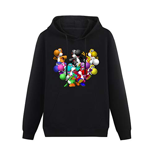 Unisex Sweatshirt Definite Myself Yoshi Group Art Members Design Hooded with Drawstring Pockets Black S von YNW