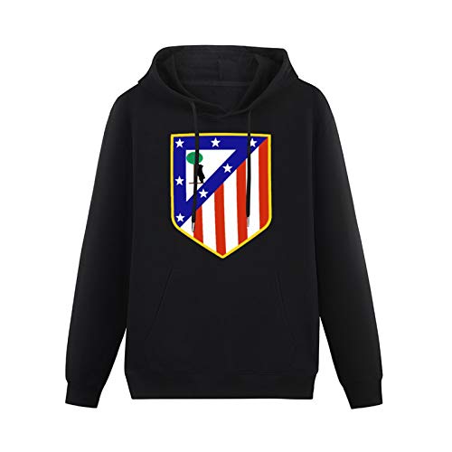 YNW Unisex Sweatshirt Atletico Madrid Artist Hooded with Drawstring Pockets Black L von YNW