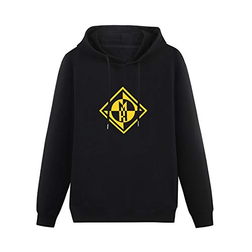 YNW Unisex Sweatshirt Machine Head Logo Hooded with Drawstring Pockets Black L von YNW