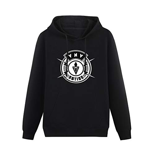 YNW Unisex Sweatshirt VNV Nation Band Logo Hooded with Drawstring Pockets Black L von YNW