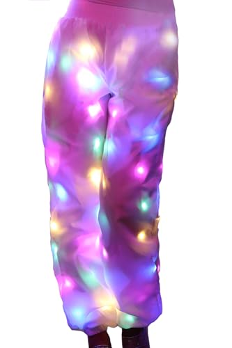 YNYW Herren Damen Unisex Blitzlicht LED-Jacke Weste Hose für Party Weihnachten Fancy Outdoor-Kostüm (Hose, Größe M) von YNYW