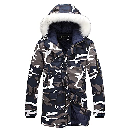 YNnkian Mantel für Herren, Warm Wintermantel Vintage Jacke Jacke übergangsjacke für Männer Peacoat Mantel Übergangsjacke für Männer Herren Outdoor Steppjacke von YNnkian