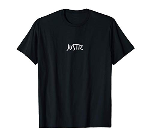 JUSTIZ Schriftzug Herren Damen Verkleidung Karneval T-Shirt von YO! Diese Klamotten