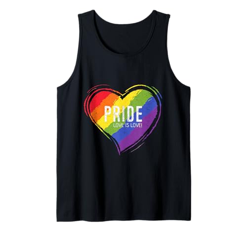 LGBT Pride Design mit Herz Regenbogen Flagge Herren Damen Tank Top LGBT Pride Design mit Herz Regenbogen Flagge Herren Damen Tank Top von YO! Just Pride
