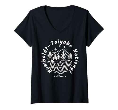 Damen Humboldt-Toiyabe National Forest California T-Shirt mit V-Ausschnitt von YO MINUS