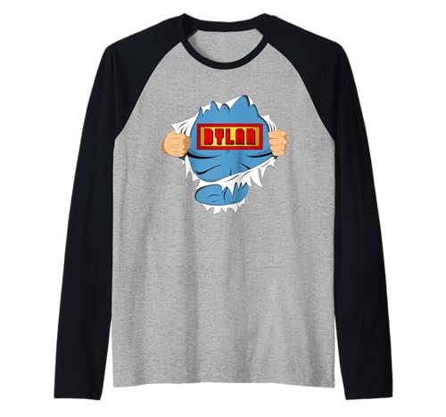 Dylan Name Superhero Gift for Boys Named Dylan Raglan von YO MINUS