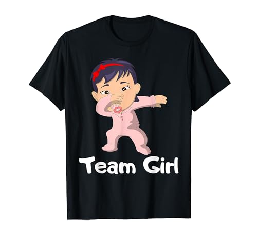 Gender Reveal Party Team Girl Dabbing Asian Baby T-Shirt von YO MINUS