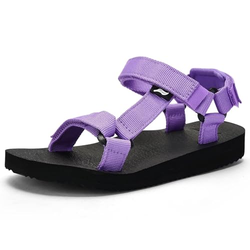 YOCCI Kinder-Wandersandalen für Jungen und Mädchen, Yogamatte, Einlegesohle, bequeme Wassersandalen mit Fußgewölbeunterstützung für Strand, Reisen, Athletik, Allpurple, 4 Big Kid YOCCI Kinder-Wandersandalen für Jungen und Mädchen, Yogamatte, Einlegesohle, bequeme Wassersandalen mit Fußgewölbeunterstützung für Strand, Reisen, Athletik, Allpurple, 4 Big Kid von YOCCI