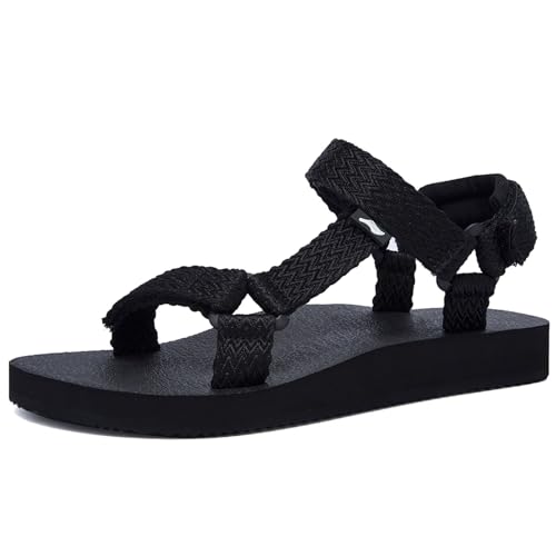 YOCCI Original Sport-Sandalen für Damen, Wandersandalen mit Fußgewölbeunterstützung, Yogamatte, Einlegesohle, leicht, Outdoor-Wasserschuhe, Schwarz, 43 EU YOCCI Original Sport-Sandalen für Damen, Wandersandalen mit Fußgewölbeunterstützung, Yogamatte, Einlegesohle, leicht, Outdoor-Wasserschuhe, Schwarz, 43 EU von YOCCI