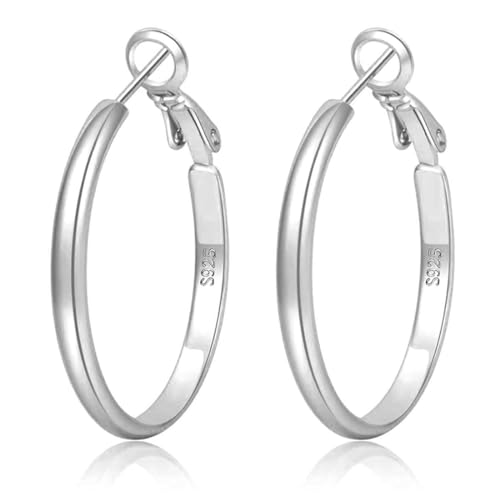 YOCDNOV 1 Paar Creolen Silber - 70MM Hypoallergene Vergoldete Ohrringe Creolen Modeschmuck Chunky Hoop Earring Dupes für Mädchen, Hypoallergen Geschenke für Frauen von YOCDNOV