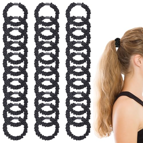 YOCHLEY Damen-Haargummis, Seiden-Haargummis, Satin-Haarbänder, elastische Haargummis, weiche Pferdeschwanz-Halter, keine Beschädigung, Haarschmuck für Frauen und Mädchen, dick, dünn, lockiges Haar, 30 von YOCHLEY
