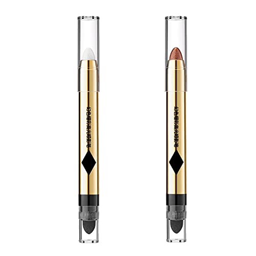 2-in-1 Pearlescent Eyeshadow Makeup Pen, Pearlescent Brightening Double-ended Eyeshadow Stick, Highlight Eyeshadow Pen (01+03) von YODAOLI